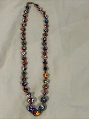 Vintage Venetian Millefiori Glass Bead Necklace - Murano (not authenticated)